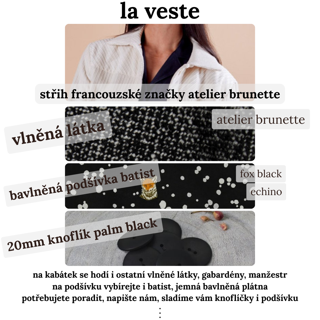 Inspirace pro ušití vestičky podle střihu La Veste | peonygarden